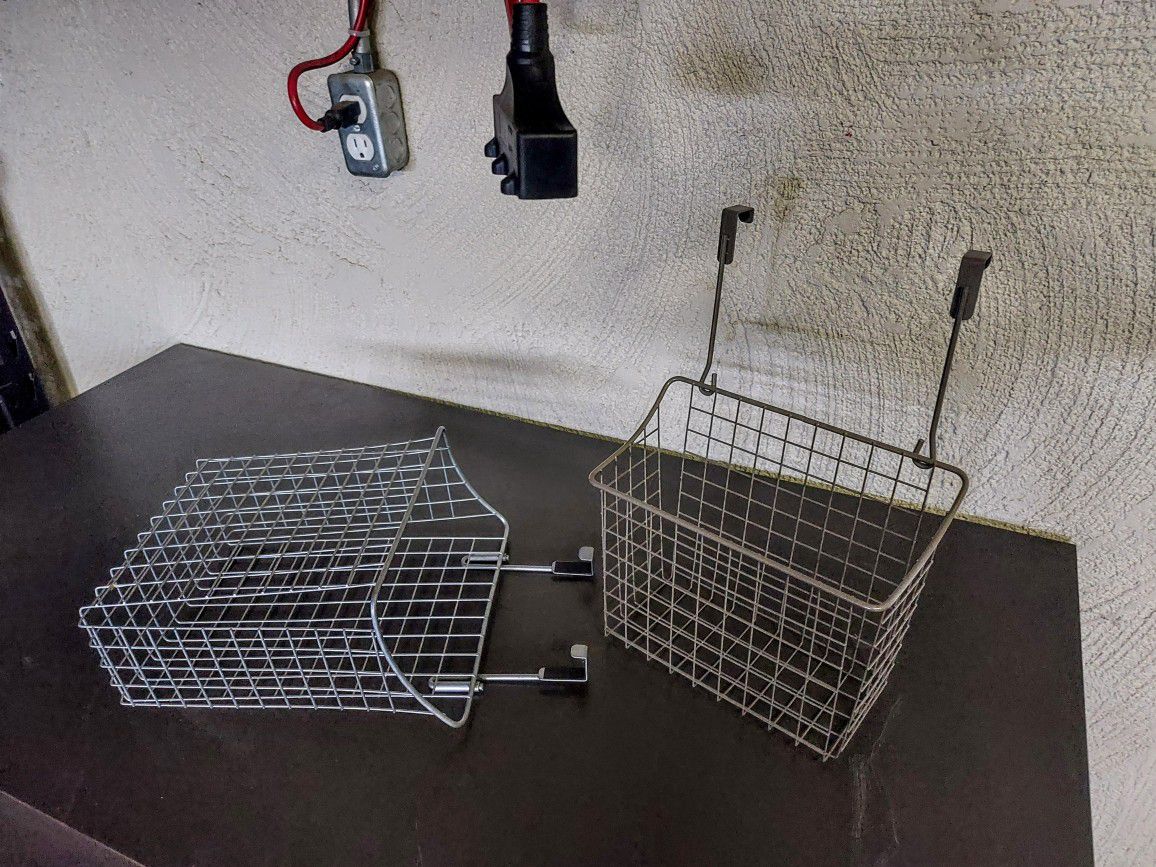 2 Hanging Storage Baskets ~ Kitchen Bathroom Garbage Bag Storage Organizer  