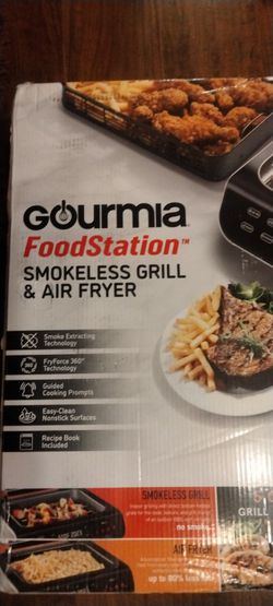 Gourmia 5 In 1 Food station Smokeless Grill And Air Fryer for Sale
