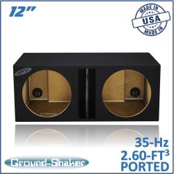 GS-NP212B black 12" dual center-ported sub box