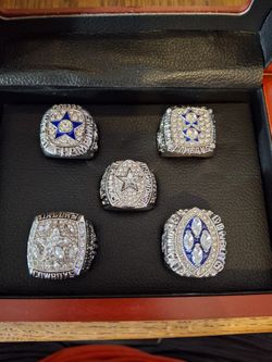 Dallas Cowboys Championship Ring Set With Display Case 