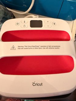 Cricut EasyPress Heat Press Machine White Red