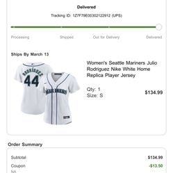 Women’s Seattle Mariners Replica Julio Rodriguez Jersey - Size Small