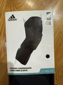 Adidas Padded Compression Long Knee Sleeves, Set of 2, sz Small, Basketball, Volleyball 