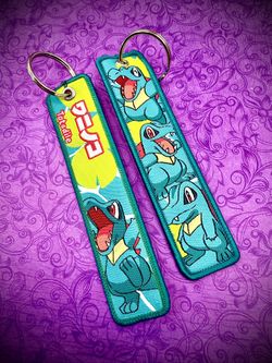 1 Piece Double Sided 5 Inch Pokemon Totodile Keychain 
