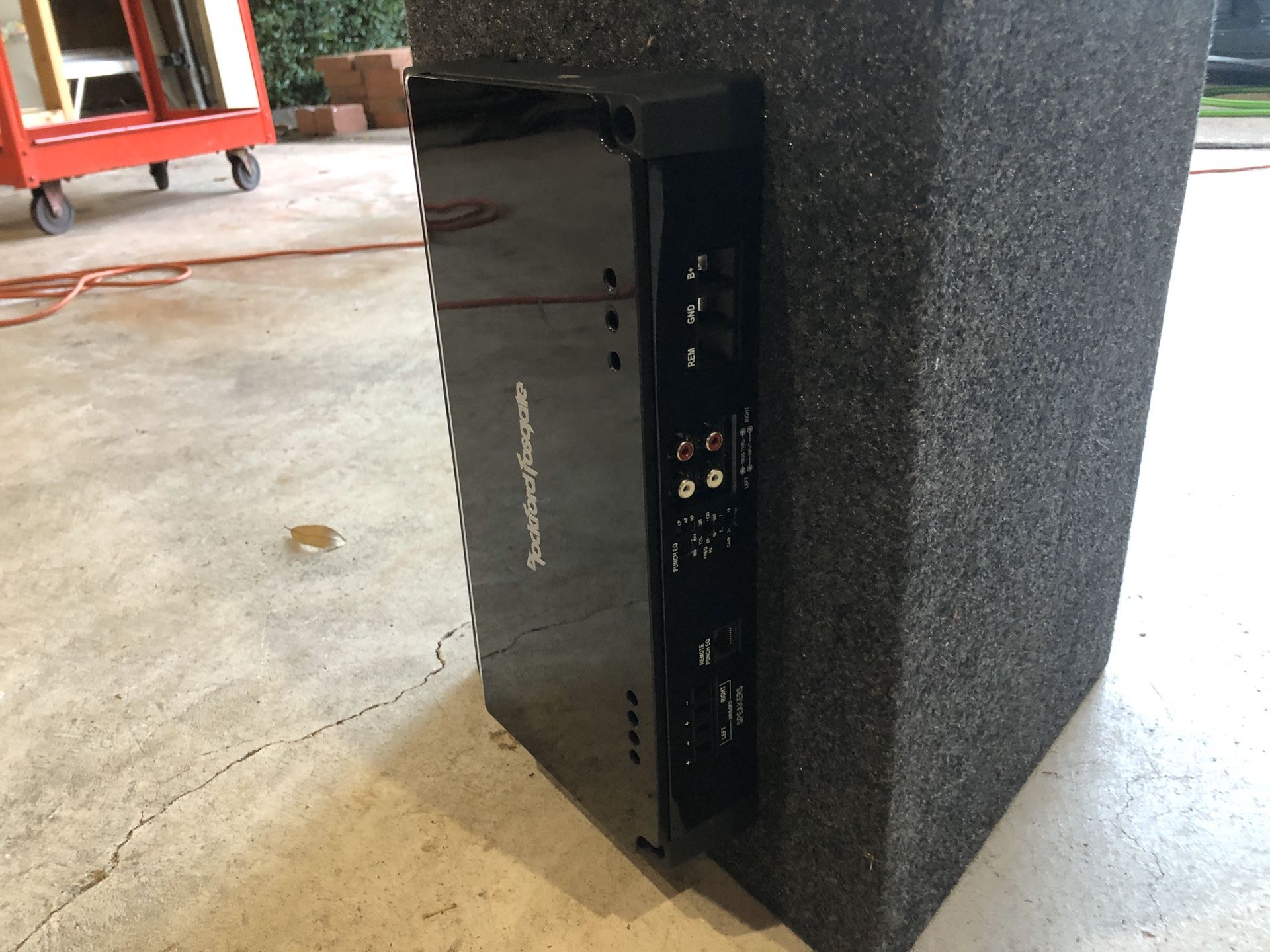 rockford fosgate punch p5002 amp with 2 10 inch speakers for Sale in