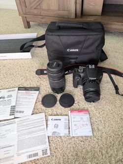 Canon t7 rebel w extra lens and accessories