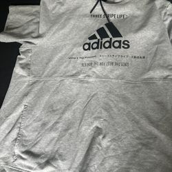 NWT Adidas Men's Post Game Short Sleeve Hoodie MGREYH DX1417 XL