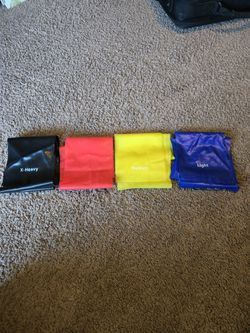 Exercise Stretch Bands In Four Tensions