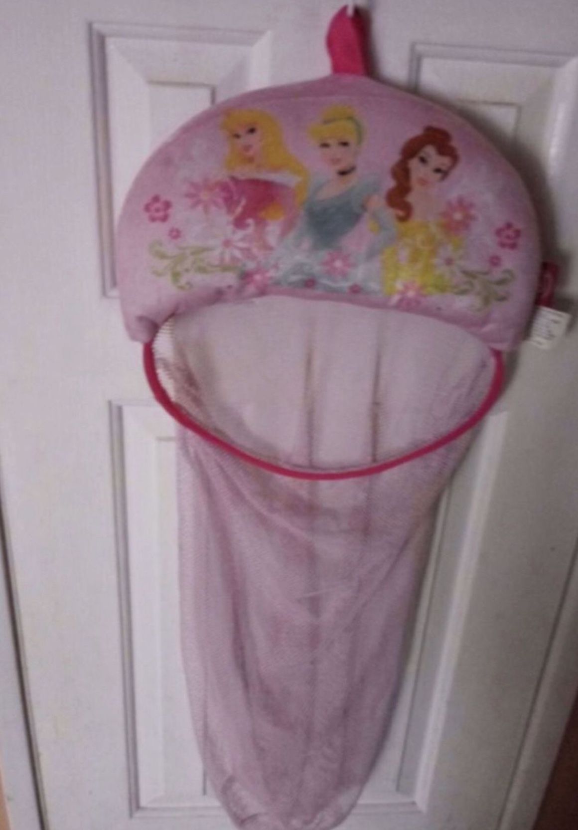 Door hanging laundry hamper disney princess