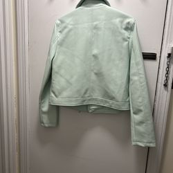 Mint leather jacket