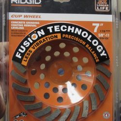 RIDGID 7 in. 24-Segment Turbo Cup Grinding Wheel Power Tool Accessory
