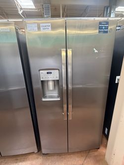 GE Counter Depth Side-by-Side Stainless Steel Refrigerator