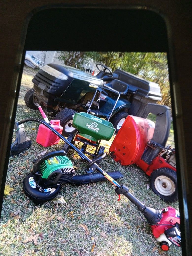 Today Obly.   Best Deal On Here.    1450$  All Mower Trimmer Blower Soreader Bagger Snowblower