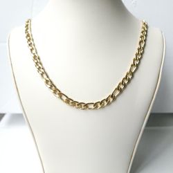 5MM Gold Stainless Steel Figaro Chain