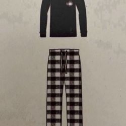 New Men’s Flannel Loungewear Set, M