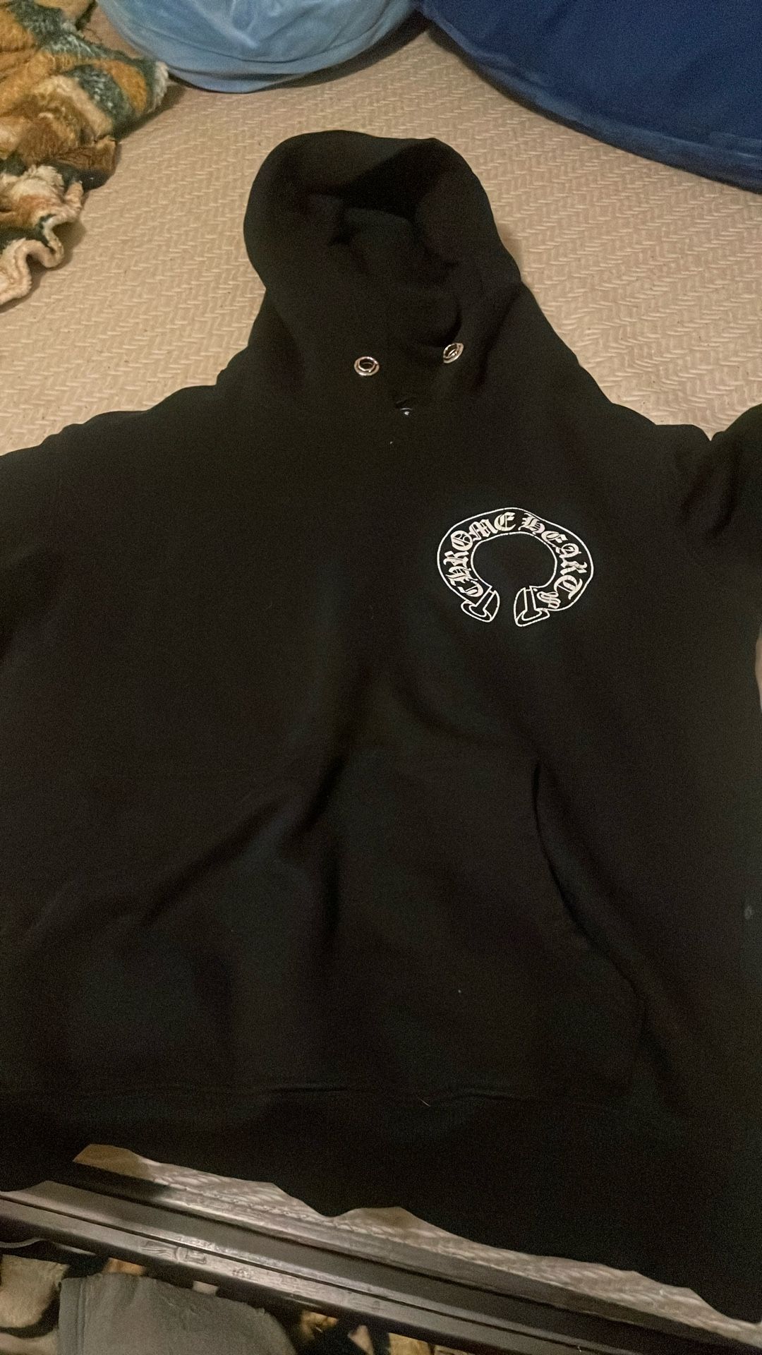 Black Chrome Heart Hoodie