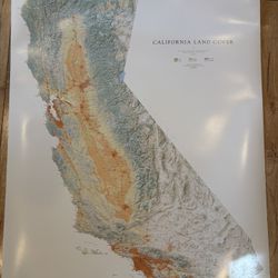 Raven Maps California land cover Fine Art Print 44” x 30”