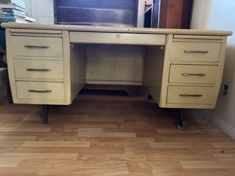 Vintage Midcentury Tanker Style Desk