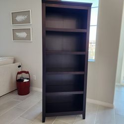 5-Shelf Bookcase – Walnut Espresso