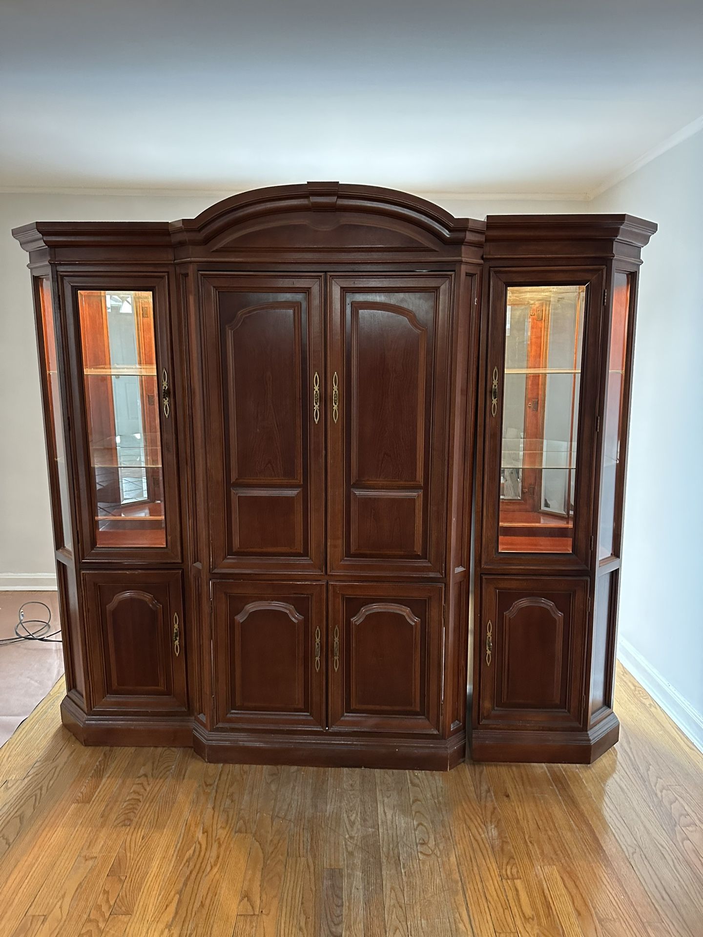 Solid Cherrywood & Glass Entertainment Unit