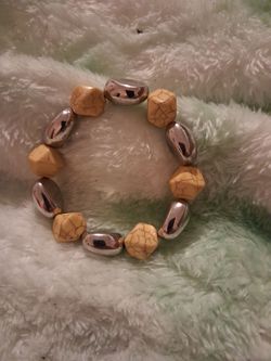 Yellow and silver bracelet