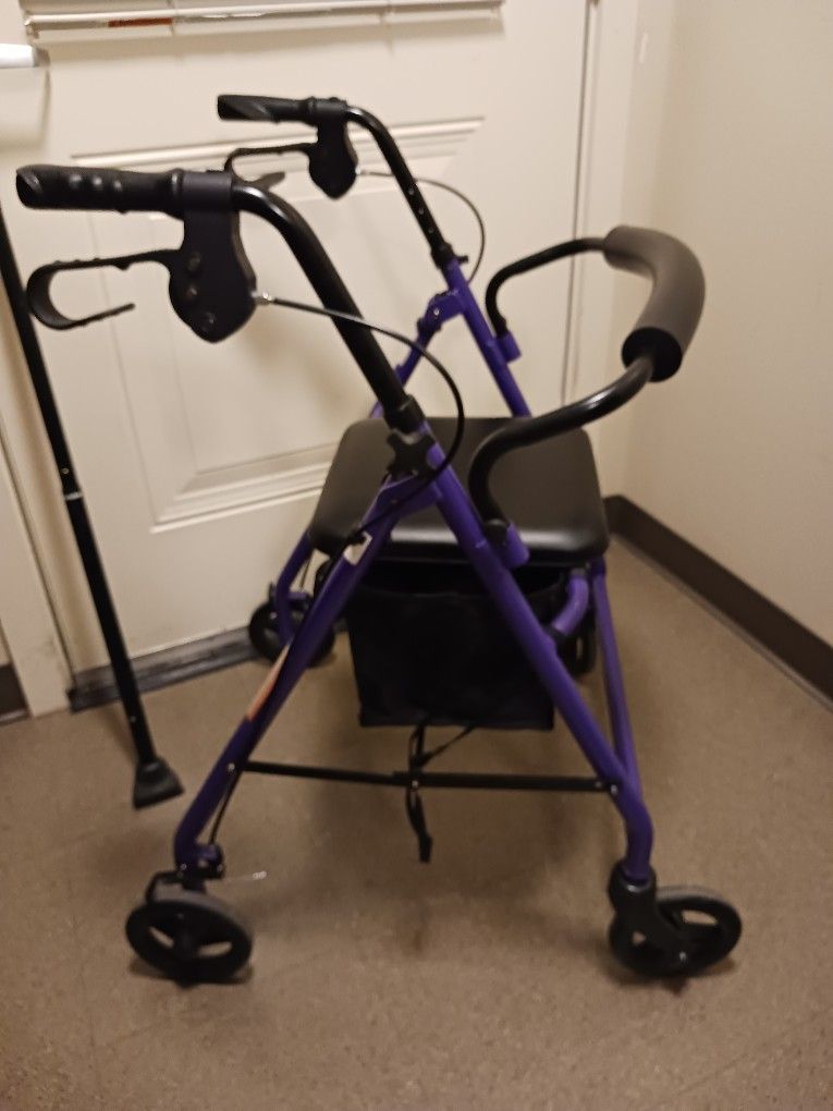 Medline Professional Grade Walker 400 Lb Capacity Cobalt Blue! Like New Mint Nice