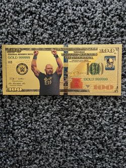 Stone Cold Steve Austin NOVELTY 24kt Gold Foil Plated Collector Item