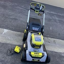 40V HP Brushless Whisper Series 21. in Walk Behind Self-Propelled All Wheel Drive Mower - (2) 6.0 Ah Batteries & Charger