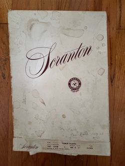Scranton table cloth 1967