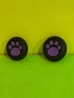 BRAND NEW PS5 PS4 Xbox Controller Thumb Grips 2 Pack Cat Paw Purple Black Silicone Joystick Caps Analog Stick Covers for PlayStation 5 Xbox Series X S