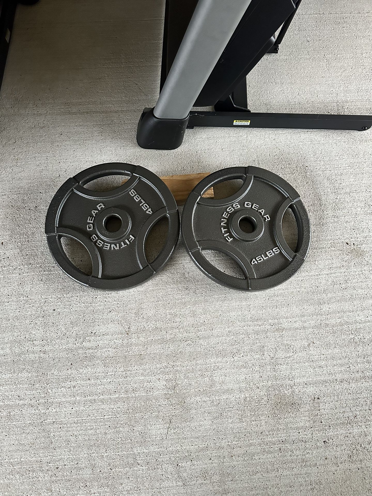 FITNESS GEAR 45Lb Olympic Barbell Grip Weight plates $100  