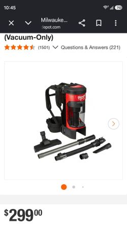 Milwaukee backpack vacuum
