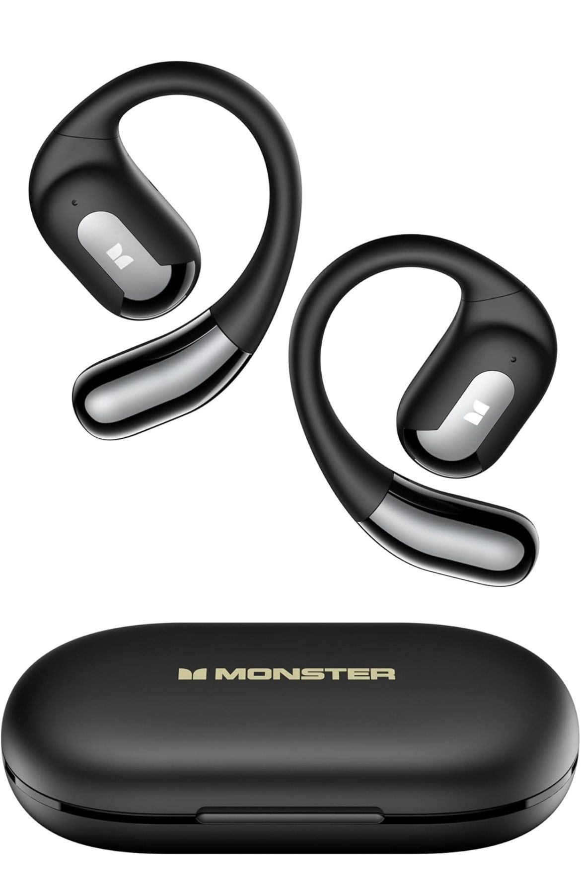 Monster Open Ear AC317 Headphones, Wireless Earbuds with Stereo Sound, 24H Playback, Bluetooth 5.4, Crystal Clear Calls, Type-C Charging, Touch Contro