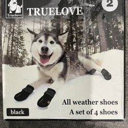 TRUE LOVE Dog Shoes Waterproof Anti-Slip Rain Boots with Reflective 