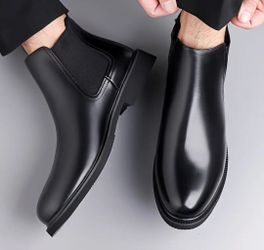Brand new Black leather Chelsea Boots