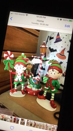 Two elves and one that lights up