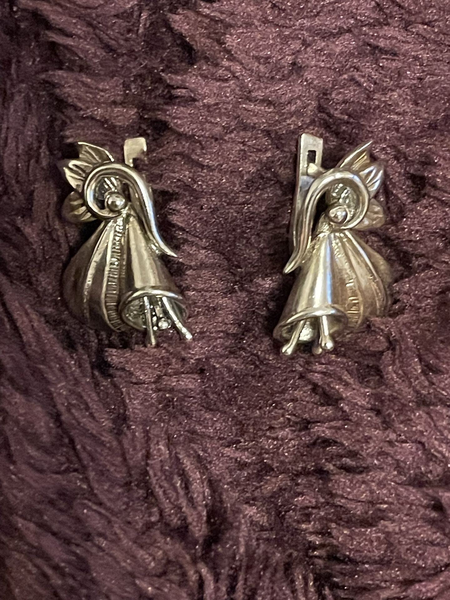 silver earrings