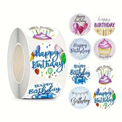 Happy Birthday Stickers 500pcs New 