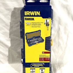 Brand, New, Sealed, And Package 14 Piece Irwin Standard SAE Tap, And Die Tool Set. Retails for $78.