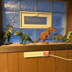 5 Dinosaur Toy Figures Set Lot Bundle