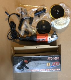 7” Cariable Speed Shop Polisher ATD-10511 7” Polisher Used only once. Any questions be answered by message to you.
