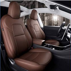 Seat Cover Custom Fit for Tesla Model 3 2017-2023 5 Seat Synthetic Leather