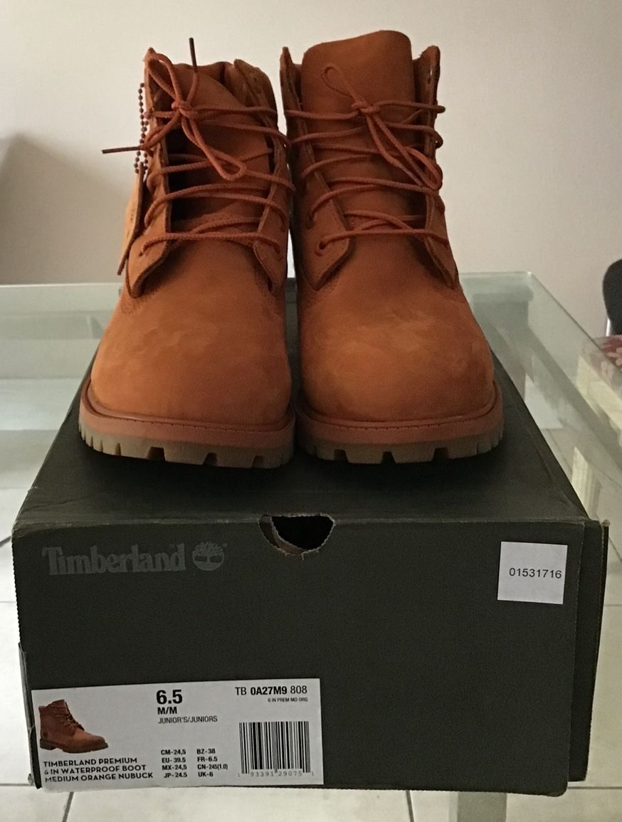 Timberland Premium 6IN Medium Orange Nubuck
