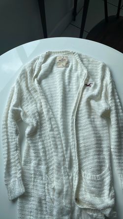 Hollister Women’s Ivory Knit Cardigan – Size XS