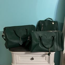 Tote n Carry - Weekender Travel Set - Emerald Green