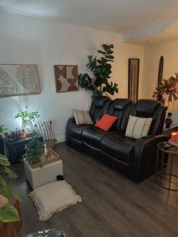 Electric Reclining Leather Sofa