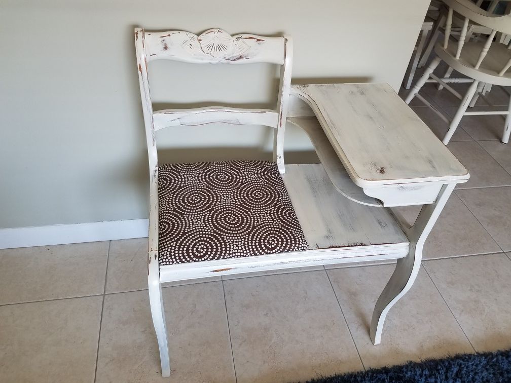 Gossip Bench, Chair Desk combo, telephone stand