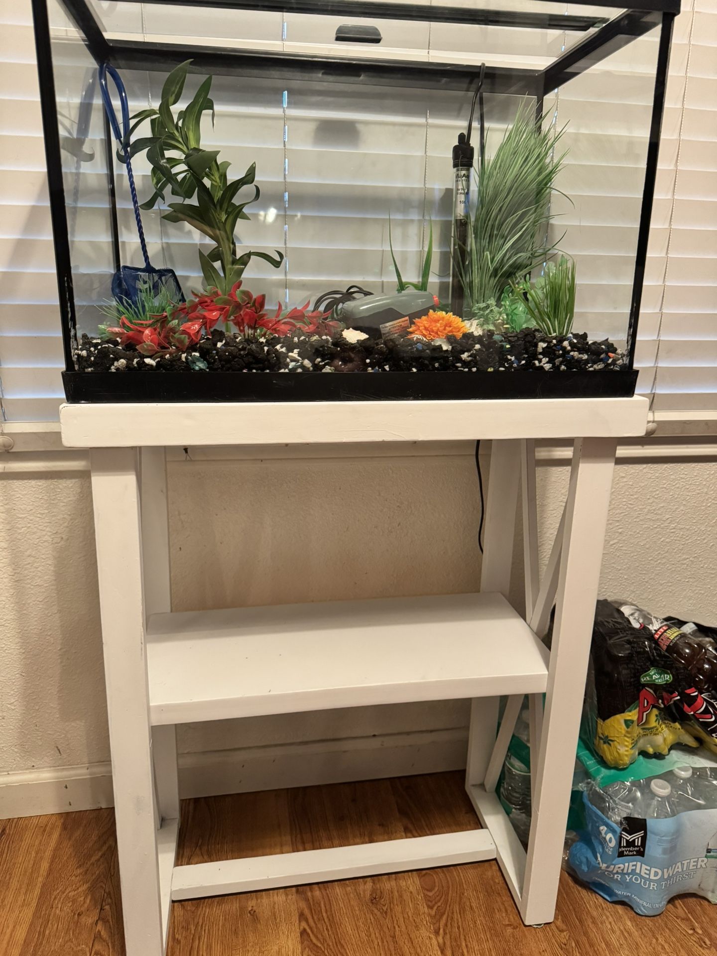 20 Gallon Tank With deco And A Fish