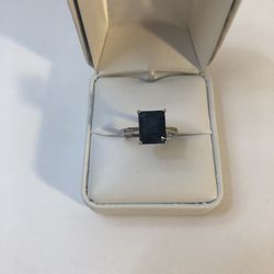 NIB Genuine 4.13 ct sz 7.5 Sapphire ring