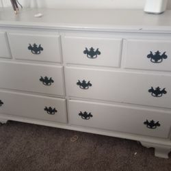 Large White Wood Dresser